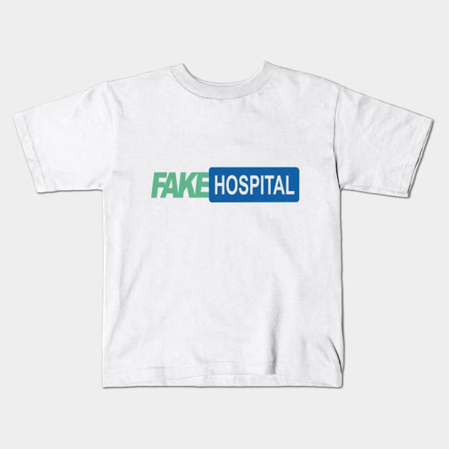 Fake Hospital Kids T-Shirt by arashbeathew